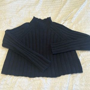 Navy American Eagle mock neck sweater